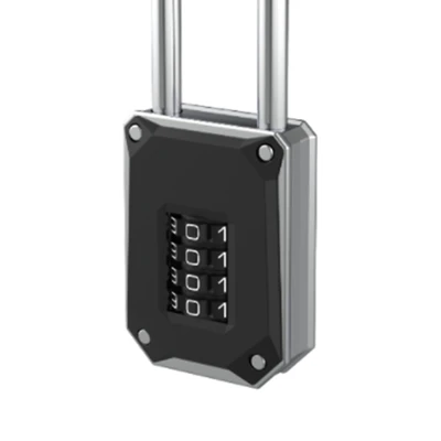 Gambar Krisbow Gembok Kombinasi 4 Angka Long Shackle Dual Side - Hitam