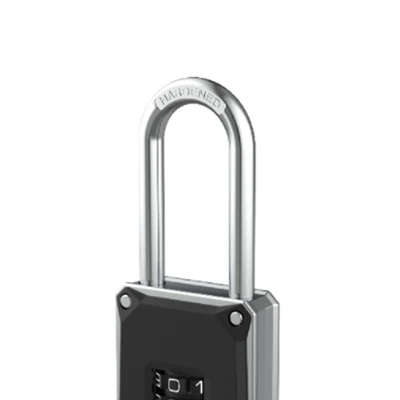 Gambar Krisbow Gembok Kombinasi 4 Angka Long Shackle Dual Side - Hitam