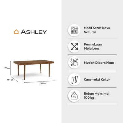 Gambar Ashley Lyncott Meja Makan - Cokelat