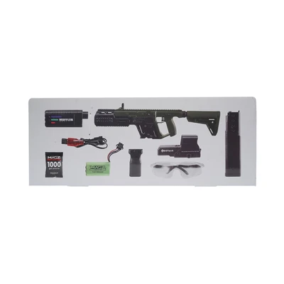 Gambar Top Gear Set Magz Gel Kris Vectro Submachine Gun Light & Smoke - Hijau/hitam