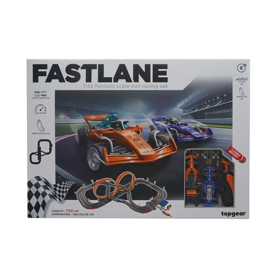 Gambar Top Gear 750 Cm Fastlane Playset Formula Slot Racing 1:43 - Mix