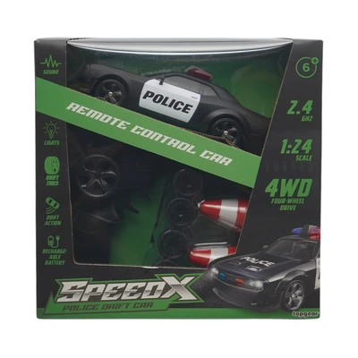 Gambar Top Gear Speedx Police Drift Car Remote Control 1:24 - Hitam