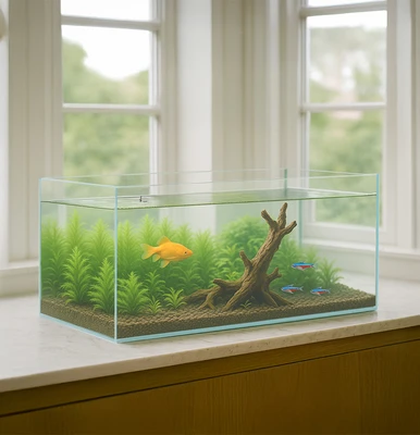 Gambar Fishland Aquarium Nano Straight Opc 23 Liter Transparan