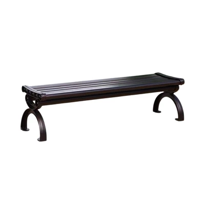 Gambar Soleil Patiola Bangku Taman Aluminium Cast - Hitam