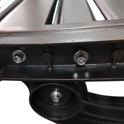 Gambar Soleil Patiola Bangku Taman Aluminium Cast - Hitam