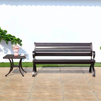 Gambar Soleil Patiola Kursi Taman Aluminium Cast - Hitam