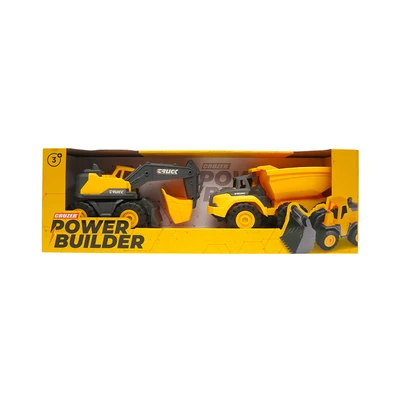 Gambar Cruzer Set 2 Pcs Power Builder Friction Construction Troops 2 - Kuning