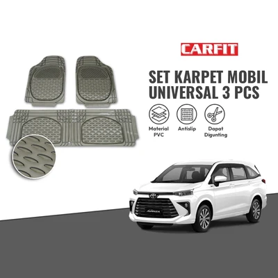 Gambar Carfit Set 3 Pcs Karpet Mobil - Hitam Smoke