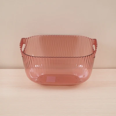Gambar Stora Luxe Keranjang Penyimpanan Medium 25x17x12.5 cm - Pink Transparan