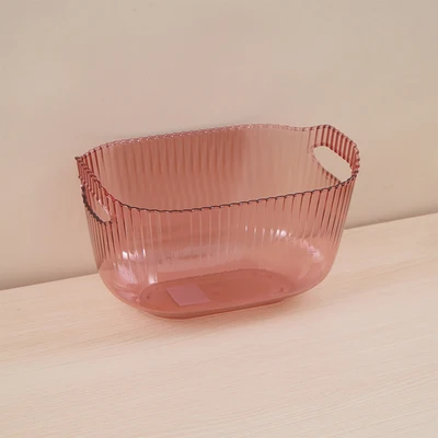 Gambar Stora Luxe Keranjang Penyimpanan Medium 25x17x12.5 cm - Pink Transparan