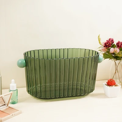 Gambar Stora Dotsy Keranjang Penyimpanan Large 30x18.5x20 cm - Hijau Transparan