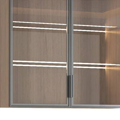 Gambar Informa Ilsa Kabinet Dinding Dapur 2 Pintu Kaca - Cokelat