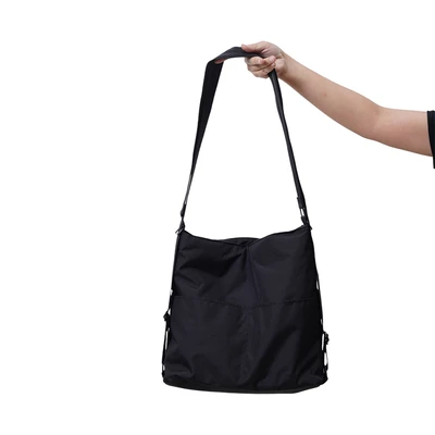 Gambar Ataru Basic Sling Bag Tote Bag Backpack Nylon 3 in 1 Ukuran L - Hitam