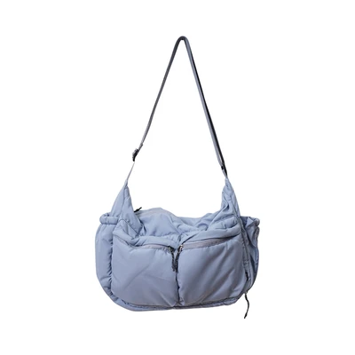 Gambar Ataru Tas Selempang Puffy Nylon Ukuran M - Biru Ash