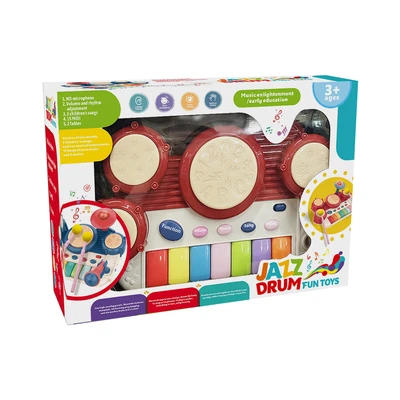 Gambar Kiddy Fun Jazz Drum Organ 2 In 1 Dengan Microphone Random