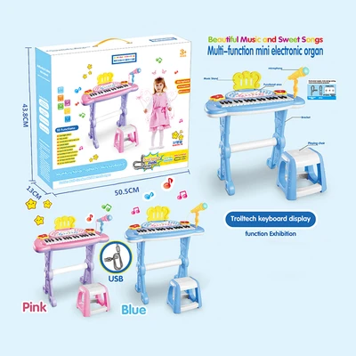 Gambar Kiddy Fun Electro Organ Dengan Microphone & Lampu Random