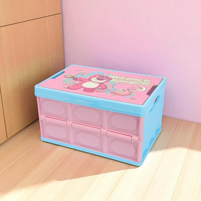 Gambar Paso 43x29x23 Cm Kotak Penyimpanan Lipat Lotso - Pink