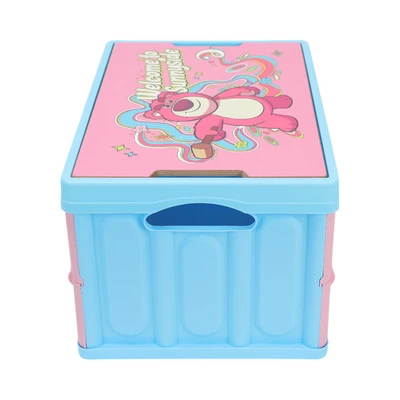 Gambar Paso 43x29x23 Cm Kotak Penyimpanan Lipat Lotso - Pink