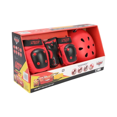 Gambar Paso Set Deker Pelindung & Helm Anak Cars - Merah