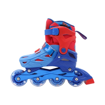 Gambar Paso Ukuran 34-38 Sepatu Roda Inline Skate Spiderman - Biru/merah