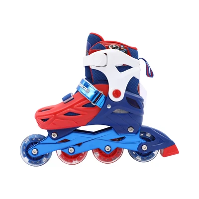 Gambar Paso Ukuran 34-38 Sepatu Roda Inline Skate Captain America - Biru/merah