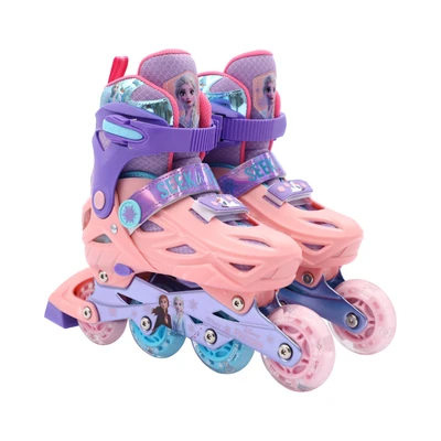 Gambar Paso Ukuran 34-38 Sepatu Roda Inline Skate Frozen - Pink/ungu