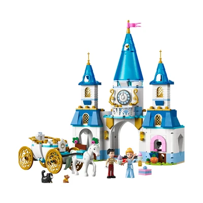 Gambar LEGO Disney Cinderellas Castle & Horse Carriage Set 596 Pcs 43275 - Biru/putih