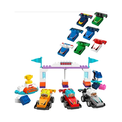 Gambar LEGO Duplo F1 Team Race Cars & Drivers Set 70 Pcs 10445 - Mix