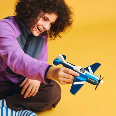 Gambar LEGO Creator 3 In 1 Aircraft Race Plane Set 178 Pcs 31160 - Biru