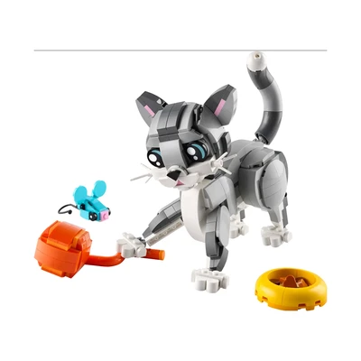 Gambar LEGO Creator 3 In 1 Playful Cat Set 407 Pcs 31163 - Abu-abu