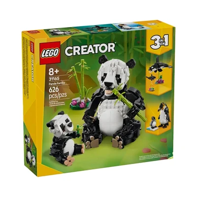 Gambar LEGO Creator 3 In 1 Wild Animals Panda Family Set 626 Pcs 31165 - Hitam/putih