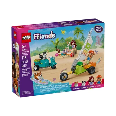 Gambar LEGO Friends Surfing Dogs & Scooter Adventure Set 113 Pcs 42641 - Mix