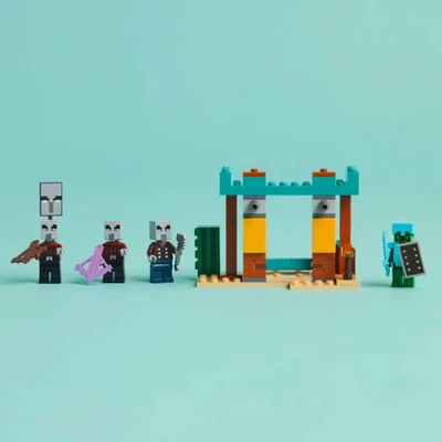 Gambar LEGO Minecraft The Illager Desert Patrol Set 105 Pcs 21267 - Mix