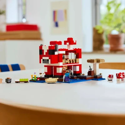 Gambar LEGO Minecraft The Mooshroom House Set 500 Pcs 21270 - Mix