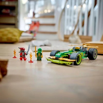 Gambar LEGO Ninjago Lloyds Pullback Race Car Set 181 Pcs 71828 - Hijau