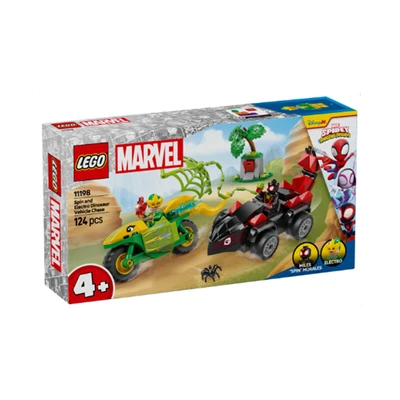 Gambar LEGO Marvel Spin & Electro Dinosaur Vehicle Chase Set 124 Pcs 11198 - Mix