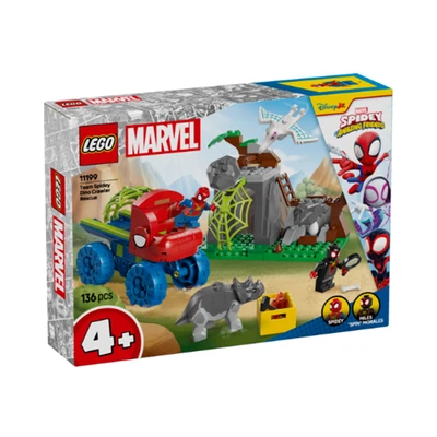 Gambar LEGO Team Spidey Dino Crawler Rescue Set 136 Pcs 11199 - Mix