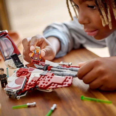 Gambar LEGO Star Wars Ahsokas Jedi Interceptor Set 290 Pcs 75401 - Merah