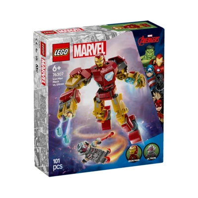 Gambar LEGO Marvel Iron Man Mech Vs Ultron Set 101 Pcs 76307 - Merah
