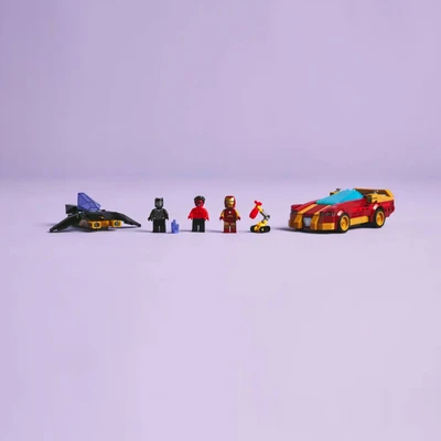 Gambar LEGO Marvel Iron Man Car & Black Panther Vs Red Hulk Set 295 Pcs 76310 - Mix