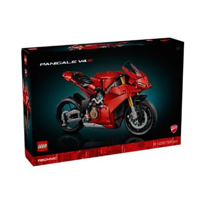 LEGO Technic Ducati Panigale V4 S Motorcycle Set 1603 Pcs 42202 Merah
