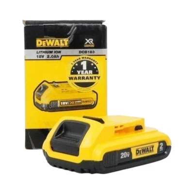 Gambar Dewalt Baterai Rechargeable 20V 2 Ah DCB183-KR - Kuning/Hitam