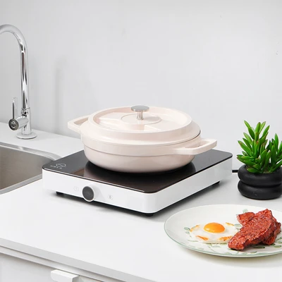 Gambar Cooking Color Cara Panci Casserole Low Non-Stick Coating 24 cm - Pink