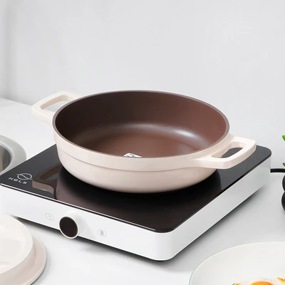 Gambar Cooking Color Cara Panci Casserole Low Non-Stick Coating 24 cm - Pink