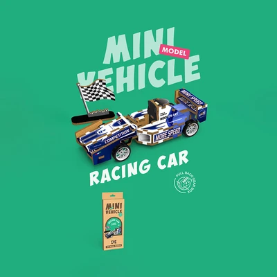 Gambar Kiddy Star Set 3d Wooden F1 Racing - Biru