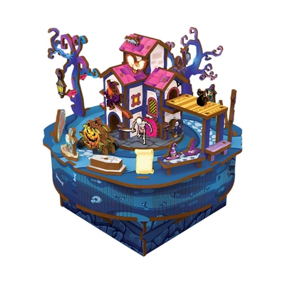 Gambar Kiddy Star Puzzle Kayu 3d Halloween Carnival Set 87 Pcs - Biru