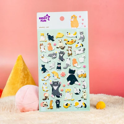 Gambar Kiddy Fun Funny Stiker Kawaii Cat - Mix