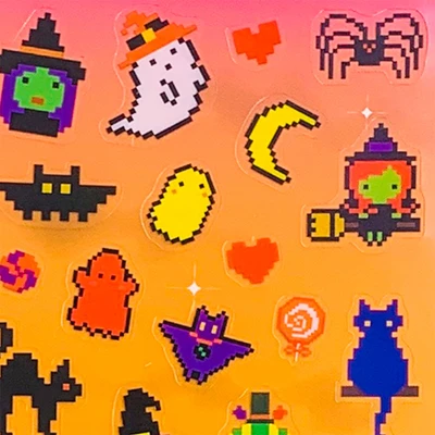 Gambar Kiddy Fun Funny Stiker Pixel Halloween - Mix