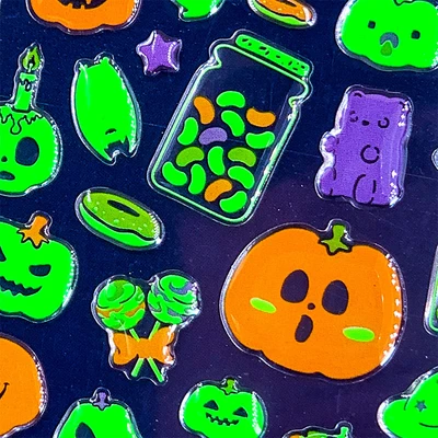 Gambar Kiddy Fun Funny Stiker Halloween - Hijau