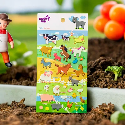 Gambar Kiddy Fun Funny Stiker Play Farm Animal - Mix